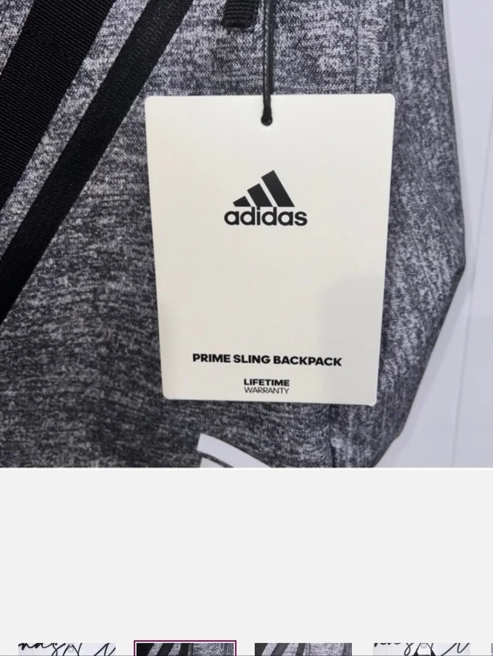 Adidas Gray Sling Backpack